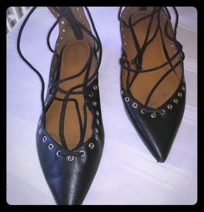 *PRE LOVED* Zara Woman Black Lace-Up Gladiators